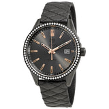 Buy Shop Tag Heuer Carrera Diamonds Anthracite Black Dial Black Leather Strap Watch for Women - WAR1115.FC6392 USA Online