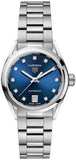 Buy Shop Tag Heuer Carrera Diamonds Blue Dial Silver Steel Strap Watch for Women - WBN2413.BA0621 USA Online