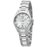Buy Shop Tag Heuer Carrera Diamonds Mother of Pearl Dial Silver Steel Strap Watch for Women - WBN2412.BA0621 USA Online