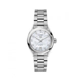Buy Shop Tag Heuer Carrera Diamonds Mother of Pearl Dial Silver Steel Strap Watch for Women - WBN2412.BA0621 USA Online