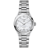 Buy Shop Tag Heuer Carrera Diamonds Mother of Pearl Dial Silver Steel Strap Watch for Women - WBN2412.BA0621 USA Online