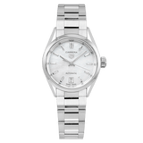 Buy Shop Tag Heuer Carrera Mother of Pearl Dial Silver Steel Strap Watch for Women - WBN2410.BA0621 USA Online