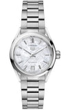 Buy Shop Tag Heuer Carrera Mother of Pearl Dial Silver Steel Strap Watch for Women - WBN2410.BA0621 USA Online