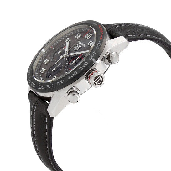 Buy Shop Tag Heuer Carrera Porsche Chronograph Special Edition Black Dial Black Leather Strap Watch for Men - CBN2A1F.FC6492 USA Online
