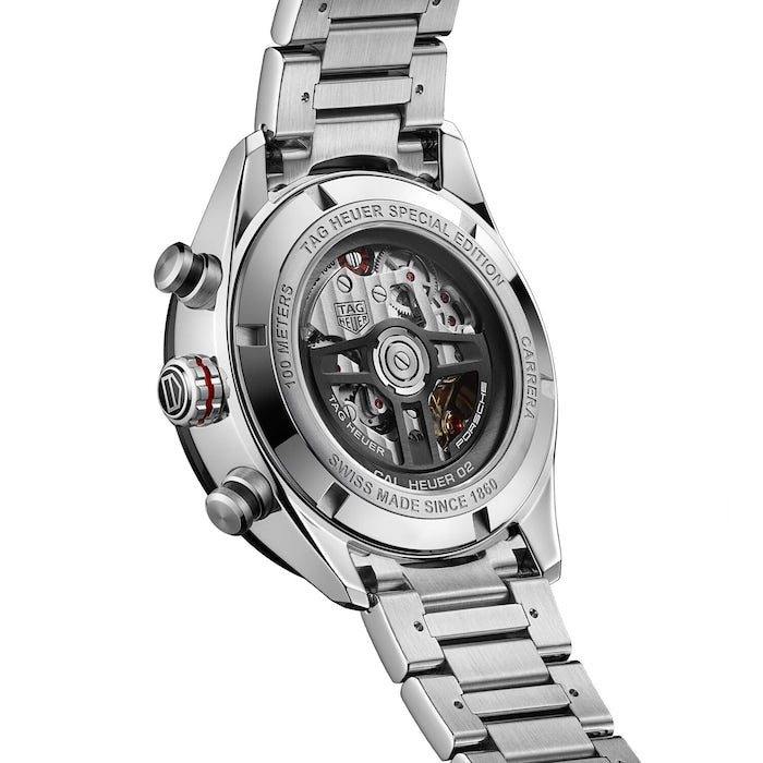 Buy Shop Tag Heuer Carrera Porsche Chronograph Grey Dial Silver Steel Strap Watch for Men - CBN2A1F.BA0643 USA Online