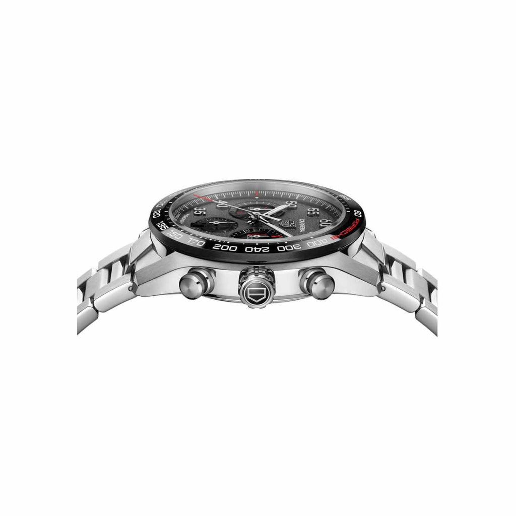 Buy Shop Tag Heuer Carrera Porsche Chronograph Grey Dial Silver Steel Strap Watch for Men - CBN2A1F.BA0643 USA Online