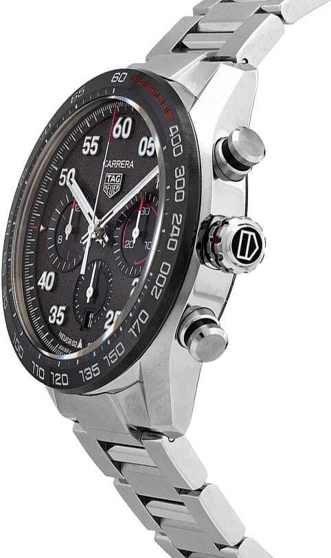 Buy Shop Tag Heuer Carrera Porsche Chronograph Grey Dial Silver Steel Strap Watch for Men - CBN2A1F.BA0643 USA Online
