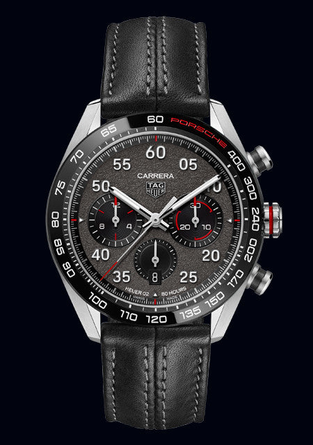 Buy Shop Tag Heuer Carrera Porsche Chronograph Special Edition Black Dial Black Leather Strap Watch for Men - CBN2A1F.FC6492 USA Online