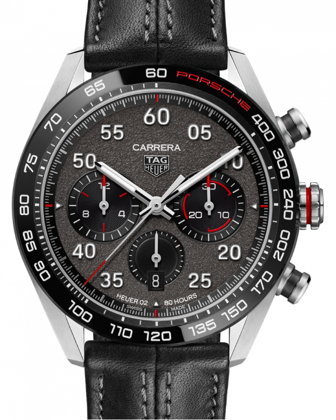 Buy Shop Tag Heuer Carrera Porsche Chronograph Special Edition Black Dial Black Leather Strap Watch for Men - CBN2A1F.FC6492 USA Online