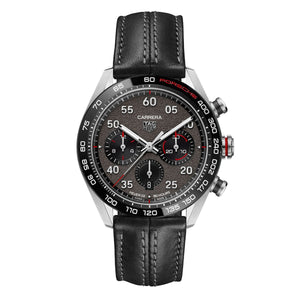 Buy Shop Tag Heuer Carrera Porsche Chronograph Special Edition Black Dial Black Leather Strap Watch for Men - CBN2A1F.FC6492 USA Online
