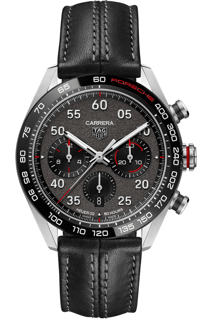 Buy Shop Tag Heuer Carrera Porsche Chronograph Special Edition Black Dial Black Leather Strap Watch for Men - CBN2A1F.FC6492 USA Online