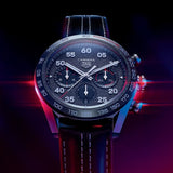 Tag Heuer Carrera Porsche Chronograph Special Edition Black Dial Black Leather Strap Watch for Men - CBN2A1F.FC6492