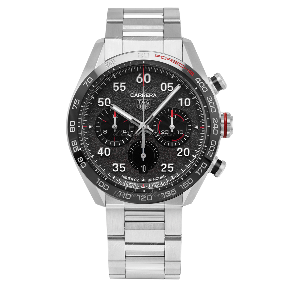 Buy Shop Tag Heuer Carrera Porsche Chronograph Grey Dial Silver Steel Strap Watch for Men - CBN2A1F.BA0643 USA Online