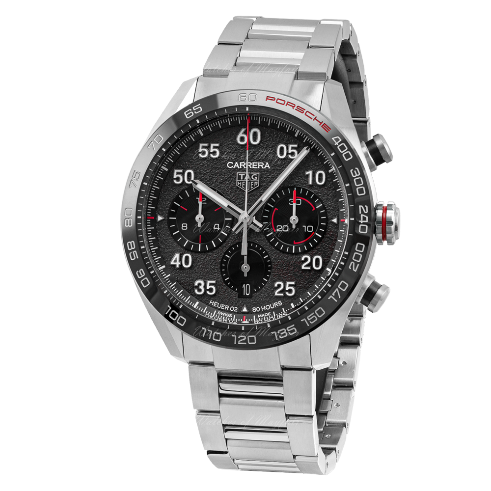 Buy Shop Tag Heuer Carrera Porsche Chronograph Grey Dial Silver Steel Strap Watch for Men - CBN2A1F.BA0643 USA Online