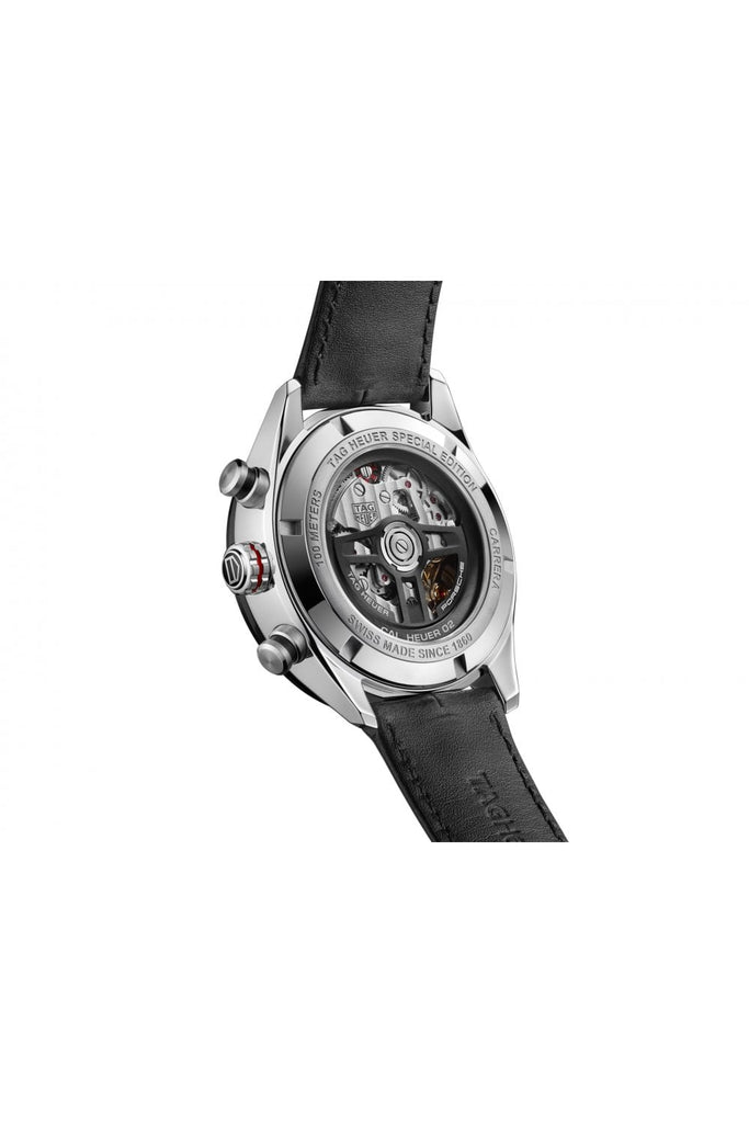 Buy Shop Tag Heuer Carrera Porsche Chronograph Special Edition Black Dial Black Leather Strap Watch for Men - CBN2A1F.FC6492 USA Online