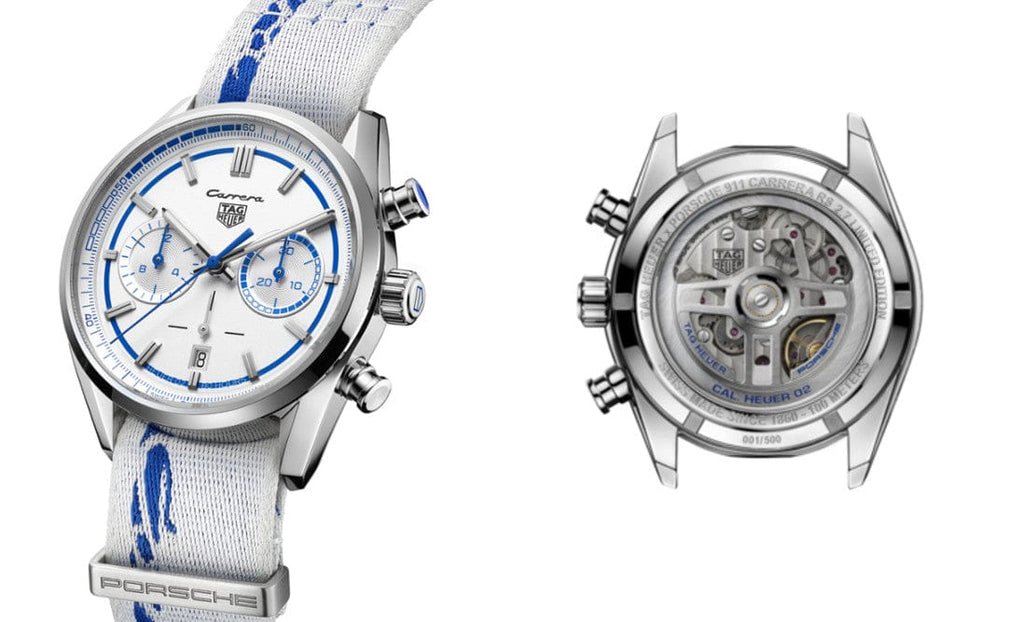 Buy Shop Tag Heuer Carrera Porsche RS 2.7 Automatic Chronograph White Dial White Nylon Strap Watch for Men - CBN2016.EB0275 USA Online