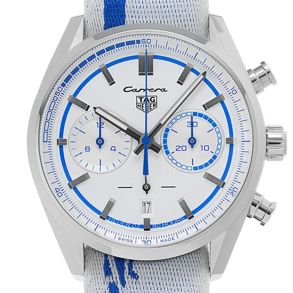 Buy Shop Tag Heuer Carrera Porsche RS 2.7 Automatic Chronograph White Dial White Nylon Strap Watch for Men - CBN2016.EB0275 USA Online