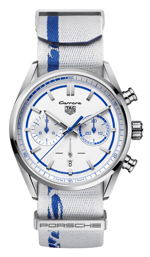 Buy Shop Tag Heuer Carrera Porsche RS 2.7 Automatic Chronograph White Dial White Nylon Strap Watch for Men - CBN2016.EB0275 USA Online