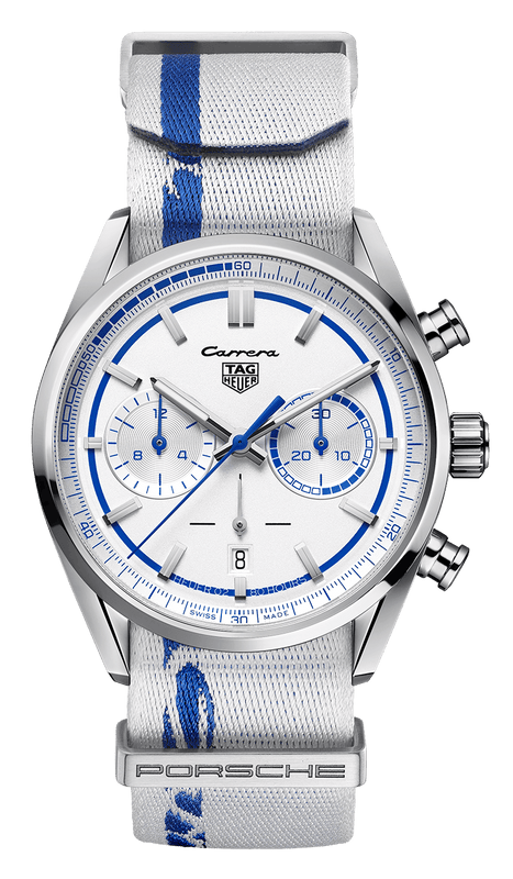 Buy Shop Tag Heuer Carrera Porsche RS 2.7 Automatic Chronograph White Dial White Nylon Strap Watch for Men - CBN2016.EB0275 USA Online