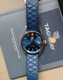 Buy Shop Tag Heuer Carrera Quartz Blue Dial Blue Calfskin Leather Strap Watch for Women - WAR1112.FC6391 USA Online