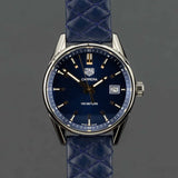 Buy Shop Tag Heuer Carrera Quartz Blue Dial Blue Calfskin Leather Strap Watch for Women - WAR1112.FC6391 USA Online