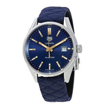 Buy Shop Tag Heuer Carrera Quartz Blue Dial Blue Calfskin Leather Strap Watch for Women - WAR1112.FC6391 USA Online