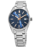Buy Shop Tag Heuer Carrera Quartz Blue Dial Silver Steel Strap Watch for Women - WAR1112.BA0601 USA Online