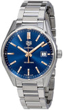 Buy Shop Tag Heuer Carrera Quartz Blue Dial Silver Steel Strap Watch for Women - WAR1112.BA0601 USA Online