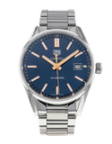 Buy Shop Tag Heuer Carrera Quartz Blue Dial Silver Steel Strap Watch for Women - WAR1112.BA0601 USA Online