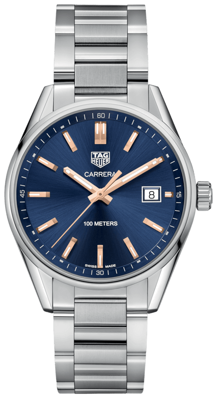 Buy Shop Tag Heuer Carrera Quartz Blue Dial Silver Steel Strap Watch for Women - WAR1112.BA0601 USA Online