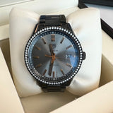 Buy Shop Tag Heuer Carrera Quartz Diamonds Black Dial Black Steel Strap Watch for Women - WAR1115.BA0602 USA Online