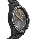 Buy Shop Tag Heuer Carrera Quartz Diamonds Black Dial Black Steel Strap Watch for Women - WAR1115.BA0602 USA Online