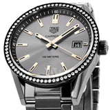 Buy Shop Tag Heuer Carrera Quartz Diamonds Black Dial Black Steel Strap Watch for Women - WAR1115.BA0602 USA Online