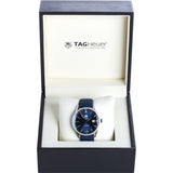 Buy Shop Tag Heuer Carrera Quartz Diamonds Blue Dial Blue Leather Strap Watch for Women - WAR1114.FC6391 USA Online