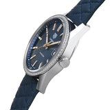 Buy Shop Tag Heuer Carrera Quartz Diamonds Blue Dial Blue Leather Strap Watch for Women - WAR1114.FC6391 USA Online