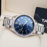 Buy Shop Tag Heuer Carrera Quartz Diamonds Blue Dial Silver Steel Strap Watch for Women - WAR1114.BA0601 USA Online