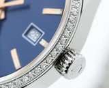 Buy Shop Tag Heuer Carrera Quartz Diamonds Blue Dial Silver Steel Strap Watch for Women - WAR1114.BA0601 USA Online