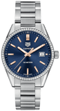 Buy Shop Tag Heuer Carrera Quartz Diamonds Blue Dial Silver Steel Strap Watch for Women - WAR1114.BA0601 USA Online