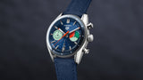 Buy Shop Tag Heuer Carrera Skipper Automatic Chronograph Blue Dial Blue Nylon Strap Watch for Men - CBS2213.FN6002 USA Online