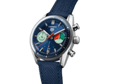 Buy Shop Tag Heuer Carrera Skipper Automatic Chronograph Blue Dial Blue Nylon Strap Watch for Men - CBS2213.FN6002 USA Online