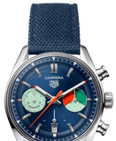 Buy Shop Tag Heuer Carrera Skipper Automatic Chronograph Blue Dial Blue Nylon Strap Watch for Men - CBS2213.FN6002 USA Online