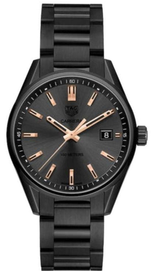 Buy Shop Tag Heuer Carrera Special Edition Black Dial Black Steel Strap Watch for Women - WAR1113.BA0602 USA Online
