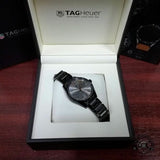 Tag Heuer Carrera Special Edition Black Dial Black Steel Strap Watch for Women - WAR1113.BA0602