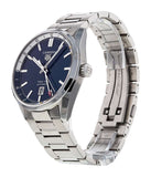Buy Shop Tag Heuer Carrera Twin Time Blue Dial Silver Steel Strap Watch for Men - WBN201A.BA0640 USA Online