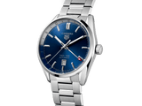 Buy Shop Tag Heuer Carrera Twin Time Blue Dial Silver Steel Strap Watch for Men - WBN201A.BA0640 USA Online