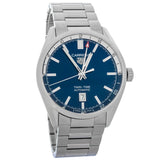 Buy Shop Tag Heuer Carrera Twin Time Blue Dial Silver Steel Strap Watch for Men - WBN201A.BA0640 USA Online