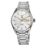 Buy Shop Tag Heuer Carrera Calibre 5 White Dial Silver Steel Strap Watch for Men - WAR201D.BA0723 USA Online