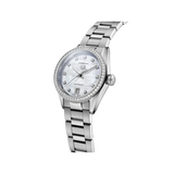 Buy Shop Tag Heuer Carrera Date Diamonds Mother of Pearl Dial Silver Steel Strap Watch for Women - WBN2414.BA0621 USA Online
