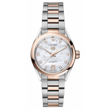 Buy Shop Tag Heuer Carrera Date Automatic Mother of Pearl Dial Two Tone Steel Strap Watch for Women - WBN2450.BD0569 USA Online