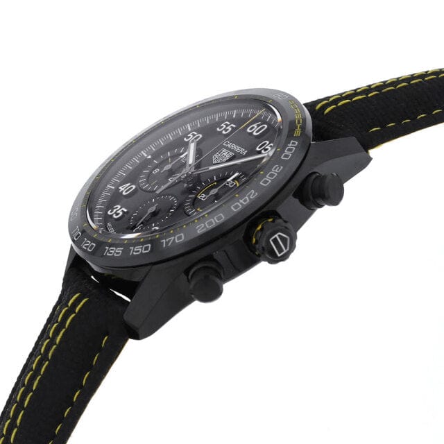 Buy Shop Tag Heuer Carrera x Porsche Automatic Chronograph Black Dial Black Nylon Strap Watch for Men - CBN2A1H.FC6512 USA Online